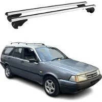 Omtec Dachträger Grundtäger für Fiat Tempra 1990-1996 75kg Aluminium Silber 2 tlg
