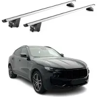 Omac Dachträger Grundtäger für Maserati Levante 2016-2024 100kg Alu Silber 2 tlg ABE