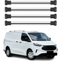 Omtec Dachträger für Ford Transit Custom / Tourneo Custom 2023-2025 75kg Alu Silber 4x