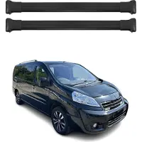 Omtec Dachträger Grundtäger für Peugeot Expert 2007-2016 75kg Aluminium Schwarz 2 tlg