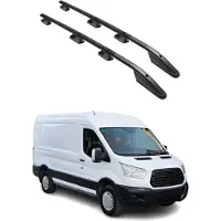 Omtec Alu Dachreling Querträger für Ford Transit 2014-2025 L2 Mittel Radstand Schwarz