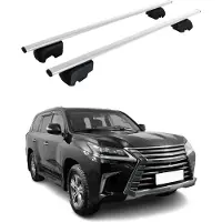Omac Dachträger Grundtäger für Lexus LX 570 SUV J200 2015-2021 75kg Metall Silber 2x