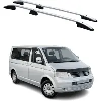 Omac Dachreling Dachträger für VW Transporter T5 2003-2015 L1 Kurzer Alu Schwarz