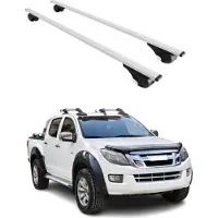 Omtec Dachquerträger für Isuzu D-Max, Baujahre 2012-2024, Farbe: Silber