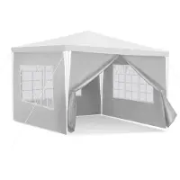TolleTour Pavillon Gartenzelt – Robustes, hochwertiges Partyzelt mit Pergola Weiß 3x3m