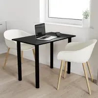 AKKE Schwarz Tisch mit schwarze beine LxBxH: 80x60x74 cm