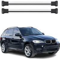 Omtec Dachquerträger für BMW X5 E70, Baujahr 2007-2014, aus Aluminium, Farbe Grau