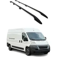 Omtec 2006-2025 Citroen Jumper Dachträger Gepäckträger L3 H2 Alu Schwarz 2 tlg