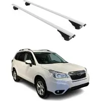 Omtec Dachquerträger für Subaru Forester, Baujahre 2013-2018, Farbe: Silber