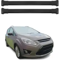 Omtec Dachträger Grundtäger für Ford Grand C-Max 2010-2019 75kg Alu Schwarz 2 tlg
