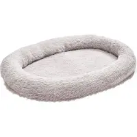 SucceBuy Hundebett für Menschen, 1710x1000x240 mm, Memory-Schaum-Bett in Menschengröße, mit Seitentasche, Griff und Reißverschluss, abnehmbarer, maschinenwaschbarer Bezug, Grau