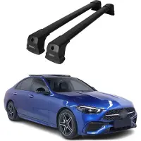 Omtec Dachträger Gepäckträger für Mercedes C Klasse Limo W206 2021-2025 Alu Schwarz