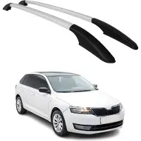 Omtec Aluminium Dachreling Relingträger für Citroen C4 Cactus 2014-2021 Silber 2x