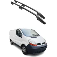 Omtec Alu Dachreling für Renault Trafic & Vivaro 2001-2014 Kurzer Schwarz