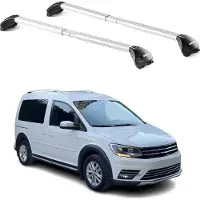 Aurilis Dachträger Grundtäger für VW Caddy Alltrack 2015-2019 5 tür 100kg Alu Silber ABE
