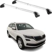 Aurilis Dachträger Grundtäger für Skoda Kodiaq 2016-2024 5 tür 100kg Alu Silber 2x ABE
