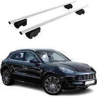 Omtec Dachträger Gepäckträger für Porsche Macan 2014-2023 Grundträger ABE Silber