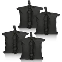 TolleTour 4X Pavillon Sandsäcke Standfuß Gewichte Set schwarz Für Zelt Faltpavillon Halterung Party robust Waterproof Outdoor-Sandsack