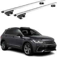 Aurilis Dachträger Grundtäger für VW Tiguan 5N AD1 Allspace 2016-2024 90kg Alu ABE Grau