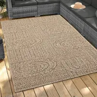 Carpetia In- & Outdoorteppich im Jute-Look in natürlichen Farben Größe - 60 x 90 cm