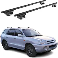 Aurilis Dachträger Grundtäger für Hyundai Santa Fe 2006-2012 90kg Alu Schwarz 2 tlg ABE