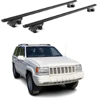 Aurilis Alu Dachträger für Jeep Grand Cherokee ZJ 1992-1998 5 türig Schwarz ABE 2 tlg
