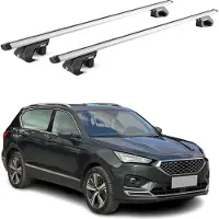 Aurilis Alu Dachträger Grundträger für Seat Tarraco 2019-2025 5 türig Silber ABE 2 tlg