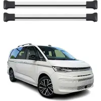 Omtec Dachträger Grundtäger für VW Multivan T7 2022-2025 75kg Aluminium Grau 2 tlg