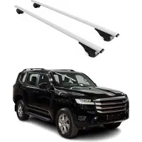 Omtec Dachträger Dachgepäckträger für Toyota Land Cruiser J250 2024 Silber 2tlg