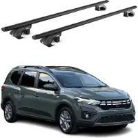 Aurilis Dachträger Gepäckträger für Dacia Jogger 2022-2025 Alu Schwarz 2 tlg ABE