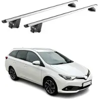 Omac Dachträger Grundtäger für Toyota Auris mk2 Kombi 2012-18 100kg Alu ABE Grau 2tlg