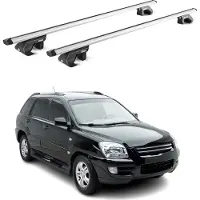 Aurilis Alu Dachträger Grundträger für Kia Sportage JE 2004-2010 5 tür Silber ABE 2x