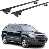 Aurilis Dachträger Gepäckträger für Hyundai Tucson JM 2004-2009 Alu Schwarz 2 tlg ABE