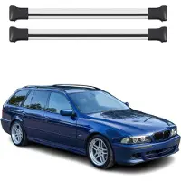 Omac Dachträger Grundtäger für BMW 5er E39 Touring 1997-2004 75kg Alu Silber 2 tlg