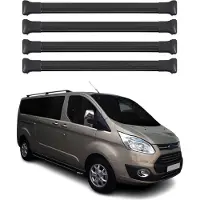 Omtec Dachträger für Ford Transit Custom / Tourneo Custom 2012-23 75kg Alu Schwarz 4x
