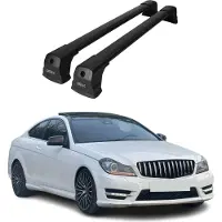 Omtec Dachträger Grundtäger für Mercedes C Klasse C204 Coupe 2011-2014 75kg Schwarz 2x