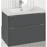 Villeroy & Boch Subway 3.0 Waschbeckenunterschrank, LED-Beleuchtung, 2 Auszüge, 772x576x478mm, C574L0AH