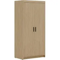 AX Living Geölte Eiche Kleiderschrank Storicos 2T 89,7cm Breite, 2 türiger