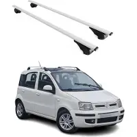 Omtec Dachträger Gepäckträger für Fiat Panda 2012-2025 Grundträger Metall Silber 2tlg