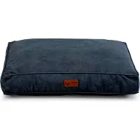 POOM Hundebett High Cloud – Exklusive Hundeliege aus hochwertigem Stoff, langlebiges Hundekissen für höchsten Komfort (L-90x70, Marineblau)