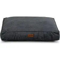 POOM Hundebett High Cloud – Exklusive Hundeliege aus hochwertigem Stoff, langlebiges Hundekissen für höchsten Komfort (M-80x70, Dunkelgrau)