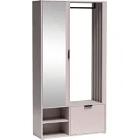 AX Living Garderobe Flur Milanoir 100 cm mit Spiegel Modern Kaschmir