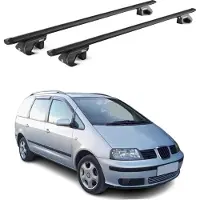 Aurilis Dachträger Grundtäger für Seat Alhambra 1996-2020 5 tür 90kg Alu Schwarz 2x ABE