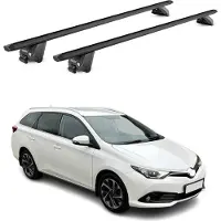 Aurilis Dachträger Gepäckträger für Toyota Auris SW E18 2013-2018 Alu Schwarz 2x ABE