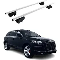 Omtec Dachträger Gepäckträger für Audi Q7 4L 2006-2015 Grundträger ABE Silber 2x