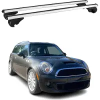 Omtec Dachträger Grundtäger für Mini Clubman R55 2007-2014 75kg Aluminium Silber 2 tlg
