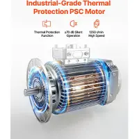 SucceBuy 24 "Industrieller Sockel ventilator-3-Gang-Oszillation, höhen verstellbar