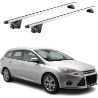 Aurilis Dachträger Grundtäger für Ford Focus III IV 2011-2025 100kg Alu Silber 2 tlg ABE