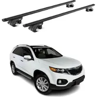 Aurilis Alu Dachträger Grundträger für Kia Sorento XM 2009-2014 5 türig Schwarz ABE 2x
