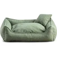 POOM Hundebett Grosse Hunde Bear - Hundekissen Waschbar - Inklusive kleines Kissen - Farb- und Größenwahl (S - 65x55, Grün)